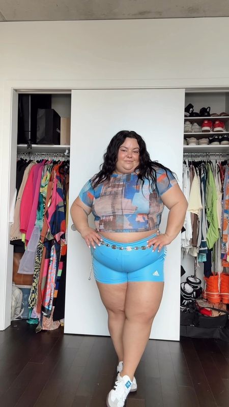 Plus size adidas shorts outfit 
Adidas shorts size 2X 
What lo Wants top size 2 (can’t link here) 
Adidas sambas 
Plus size boxer shorts size 3X from old navy 
Belt is from Torrid but sold out, linked a similar one that fits plus size bodies! 

#LTKMidsize #LTKPlusSize #LTKStyleTip