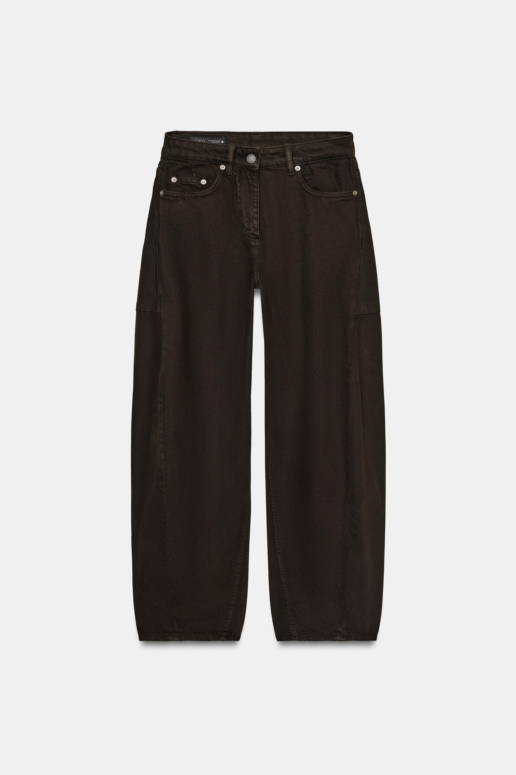 ZW COLLECTION BALLOON MID-WAIST JEANS | Zara US