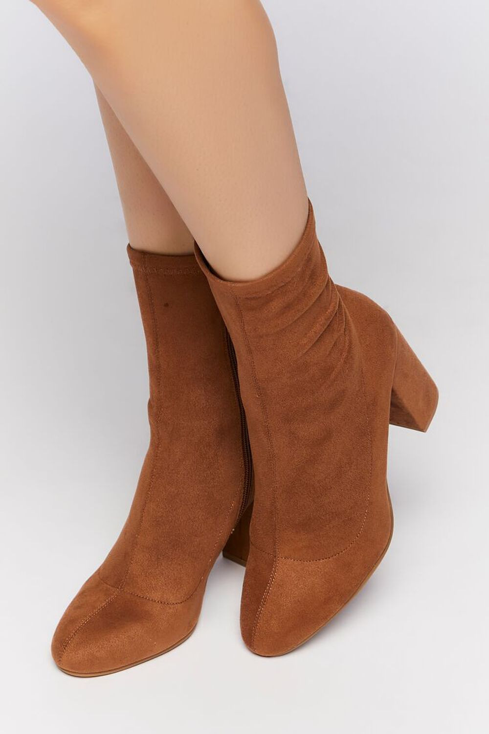 Faux Suede Block Heel Booties | Forever 21 (US)