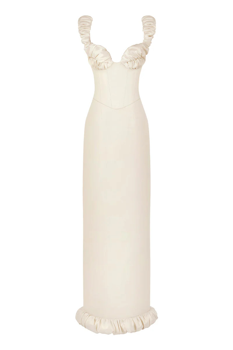 CROISSANT CORSET DRESS IN BEIGE | Stolen Stores | CULT MIA | CULT MIA UK LTD