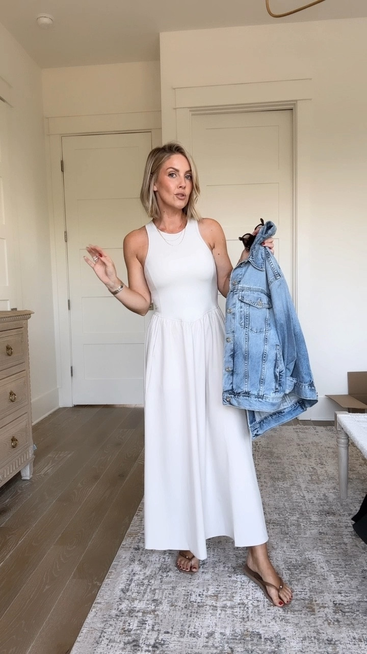 XS Zella athletic dress / XS denim jacket 🤍

#LTKFindsUnder100 #LTKxNSale #LTKSaleAlert