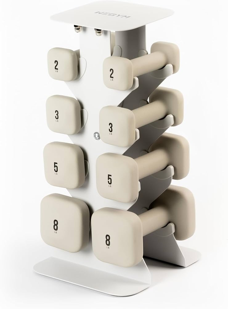 WeGym SafeGrip Square Dumbbells with Anti Slip Handles, Aesthetic Free Weights for Home Workouts,... | Amazon (US)