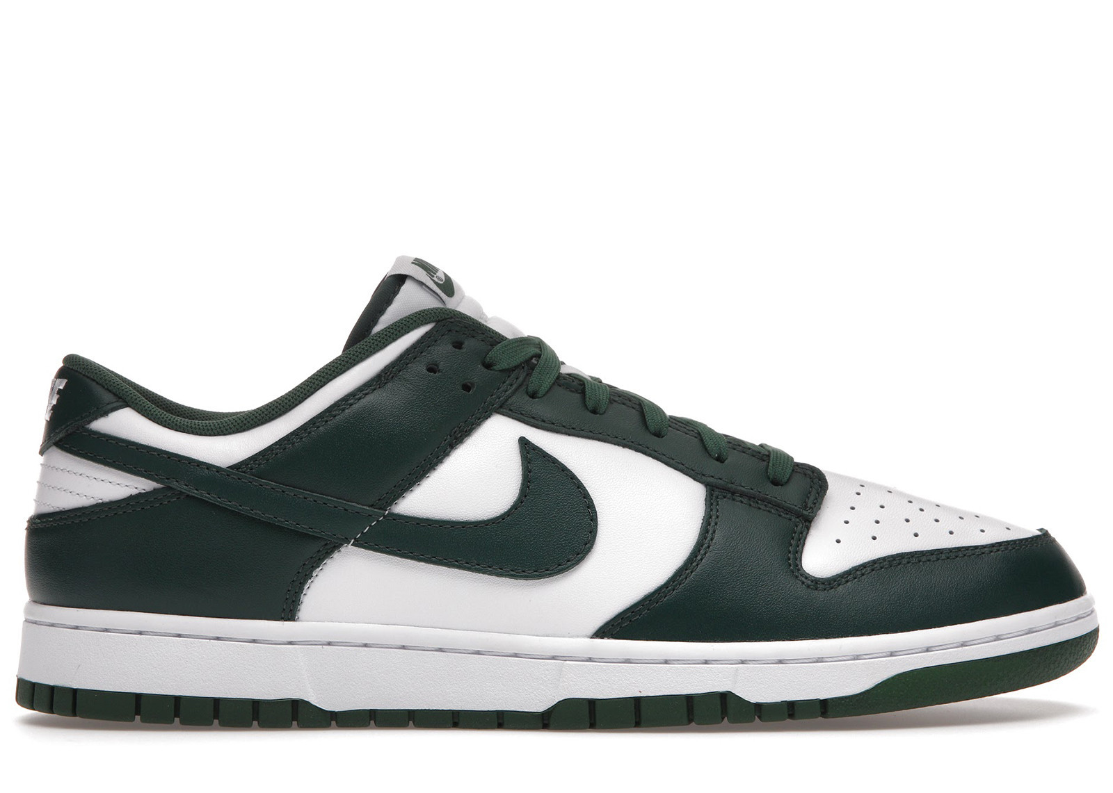 Men's Nike Dunk Low Michigan State Sneakers in White/Team Green | StockX