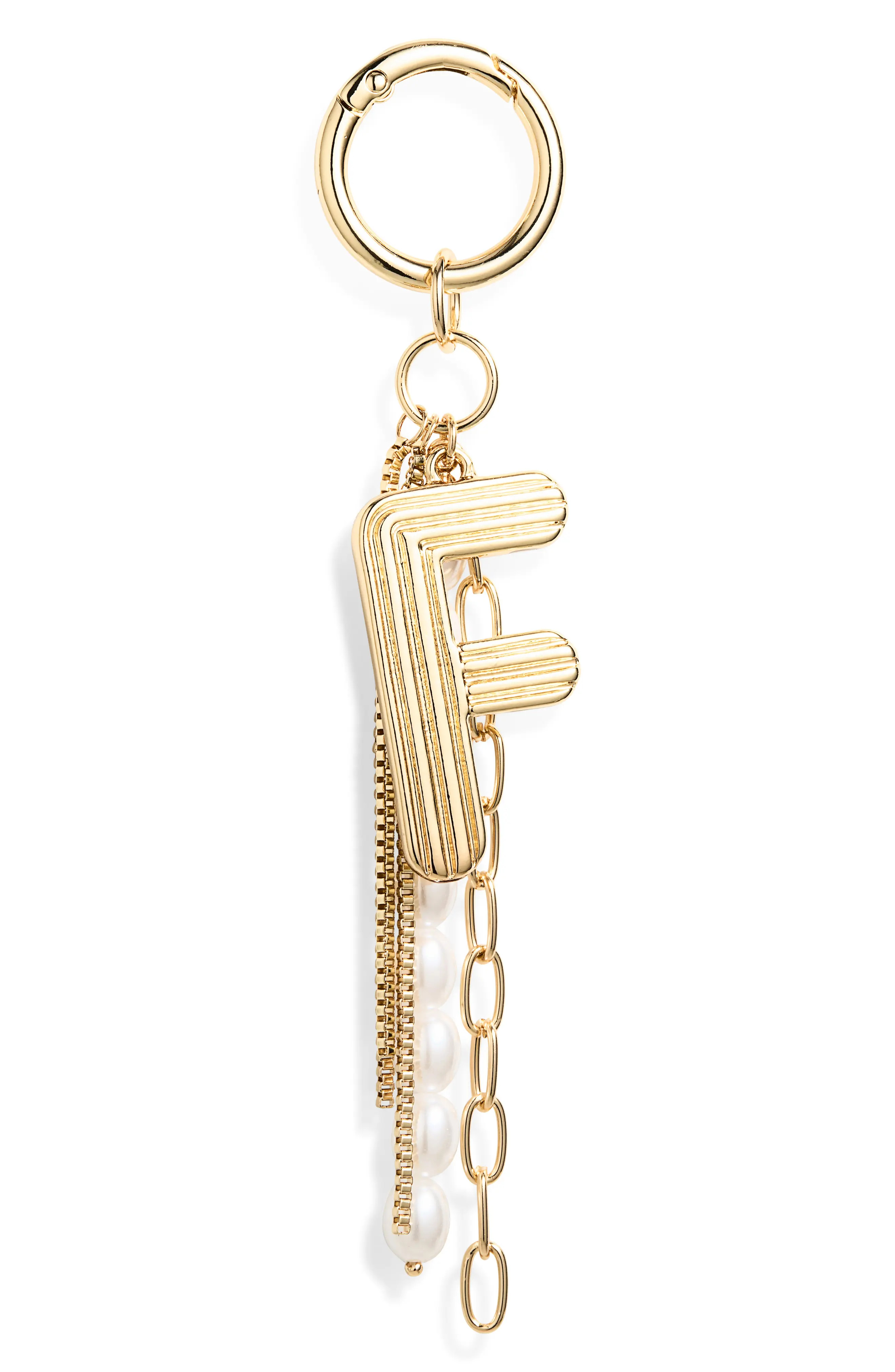 Initial Faux Pearl Bag Charm | Nordstrom | Nordstrom