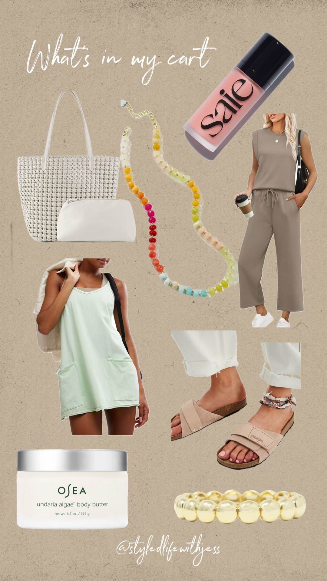 What’s in my 🛒!

Amazon set, free people dress, Birkenstocks, beaded necklace, beaded jewelry, saie blush, Amazon purses, tote bag, osea lotion 

#LTKSeasonal #LTKFindsUnder50 #LTKFindsUnder100