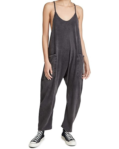 Lentta Women's Causal Jumpsuits V Neck Sleeveless Harem Overalls Stretchy Adjustable Strap Romper... | Amazon (US)