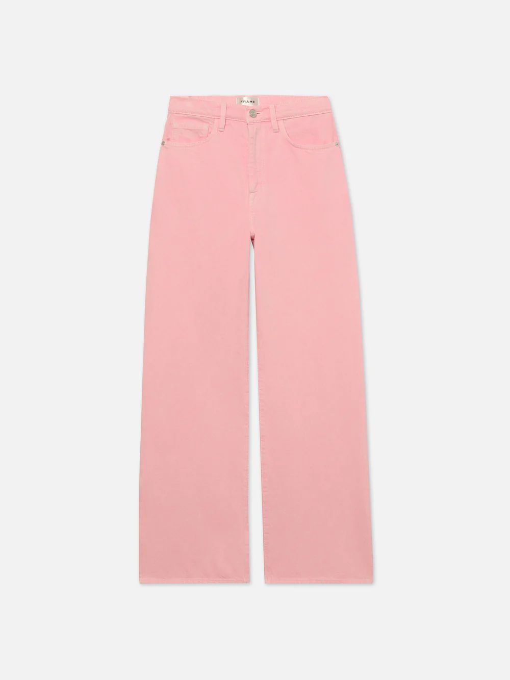 Le Jane Wide Crop  in  Washed Dusty Pink | Frame Denim