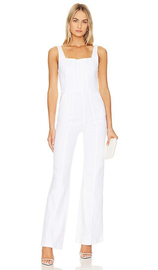 Chels Corset Sleeveless Jumpsuit in White | Revolve Clothing (Global)