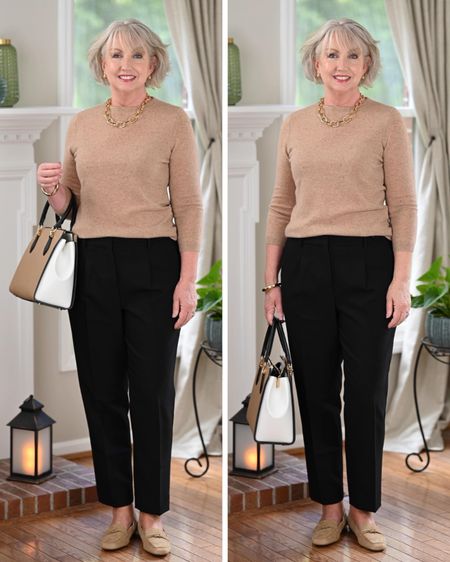 Create so many different looks with this Talbots New Arrival: the Tribeca pants from @Talbotsofficial The perfect fit changes everything! You’ll find other great pant silhouettes at Talbots, too. So find the pair 
that fits you best and create multiple outfits. These Tribeca pants fit true to size and are a nice ankle length. The loafers run a little small. I sized up 1/2 size  

#LTKsalealert #LTKcurves #LTKmidsize