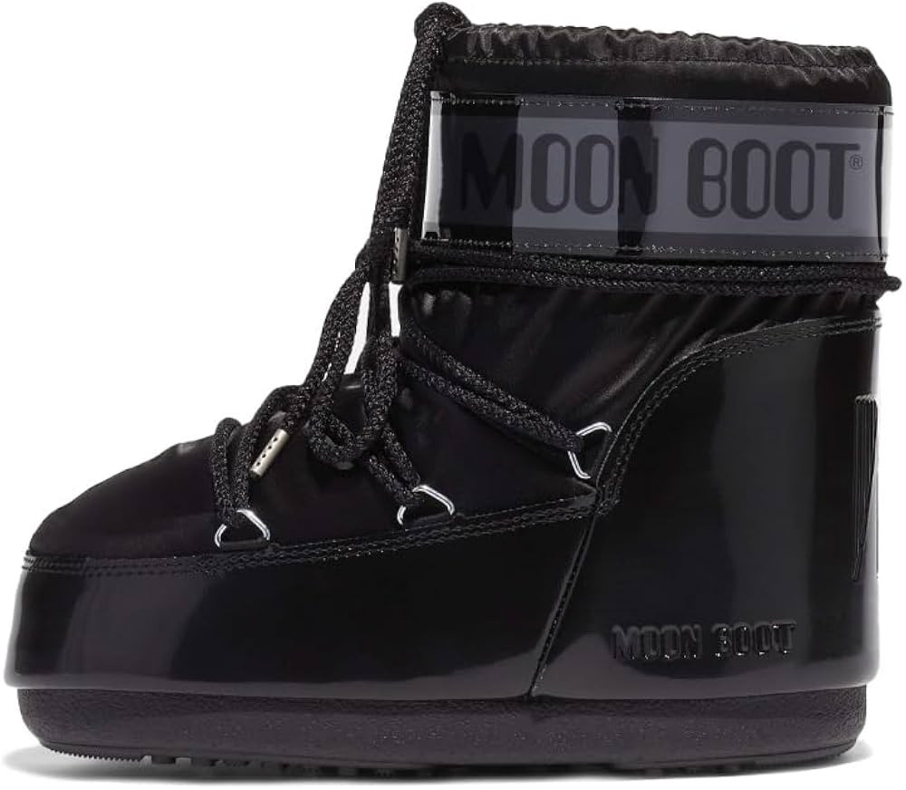 Amazon.com: Moon Boot Icon Low Glance Insulated Unisex Snow Boots, M2-3.5, W3-4.5, Black : Luxury... | Amazon (US)