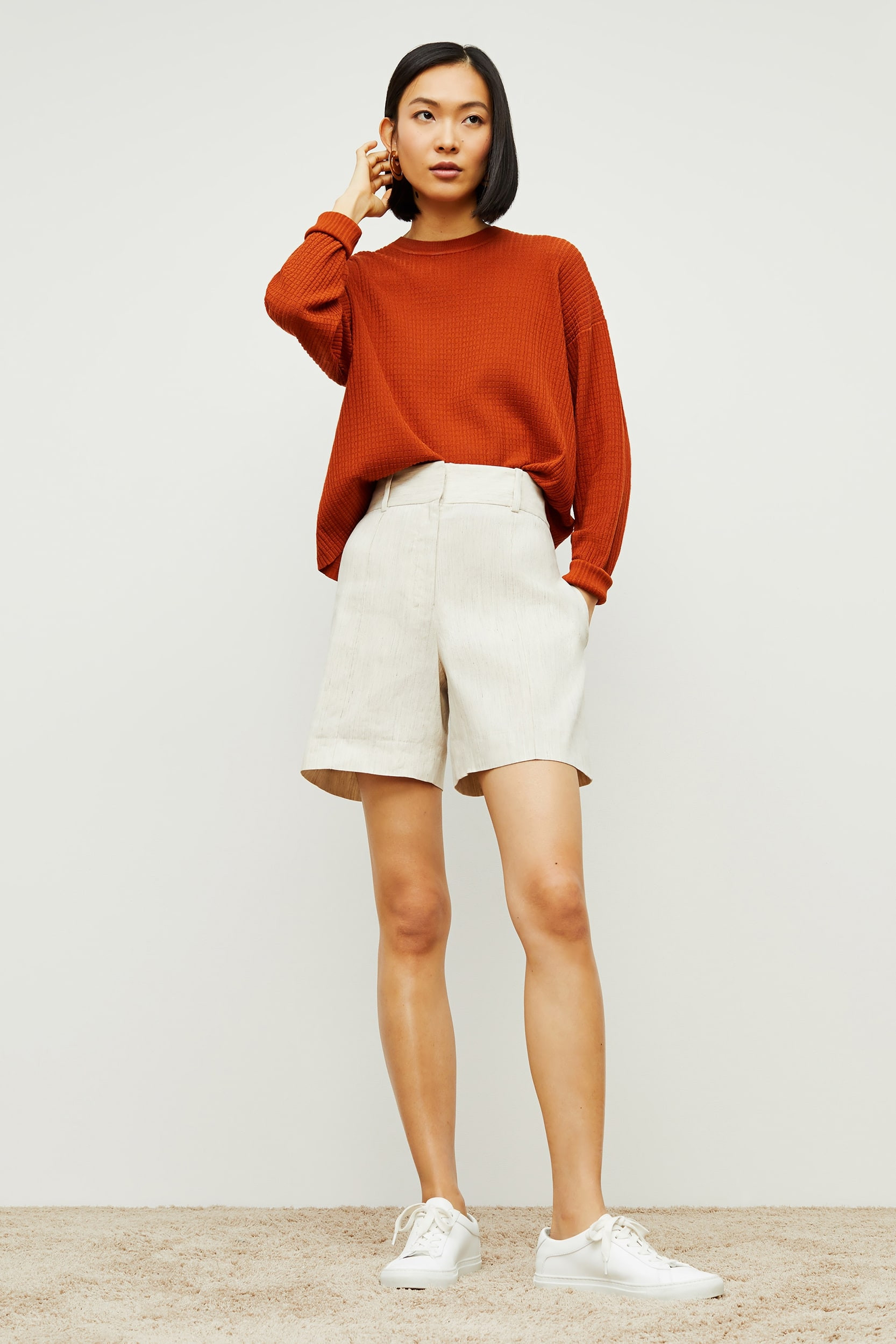 The Caitlin Short—Slubbed Stretch Linen | MM LaFleur