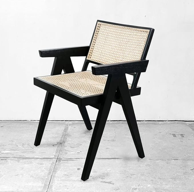 First of a Kind Cane Dining Chair, Rattan Dining Chair, Cane Dining Chair with arms and Back – ... | Amazon (US)
