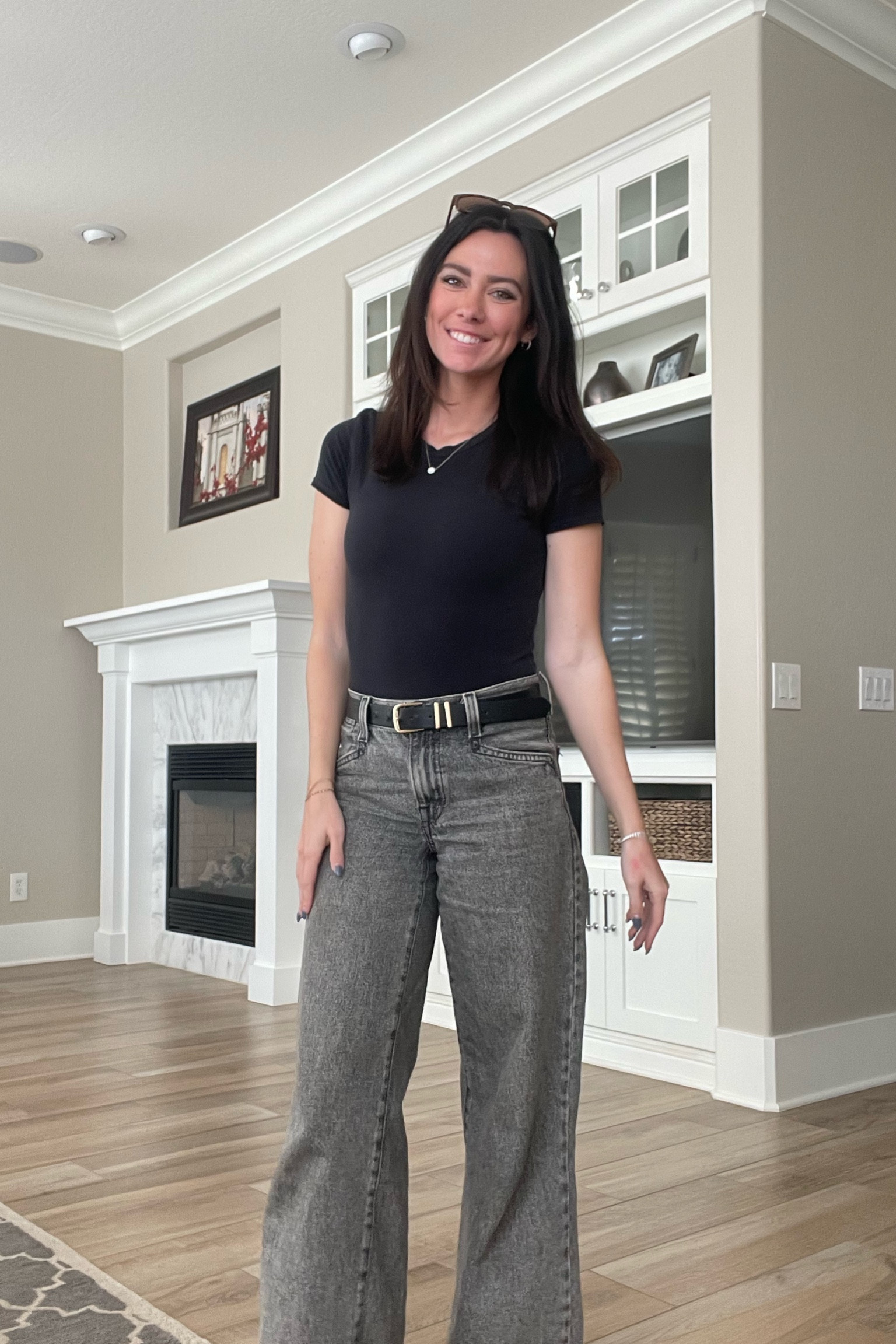 My favorite casual outfit. I love throwing on a tee shirt and jeans and dressing it up through accessories. These jeans are from Levi’s but they don’t carry them in this color anymore :) 

#LTKFindsUnder50 #LTKStyleTip #LTKFindsUnder100