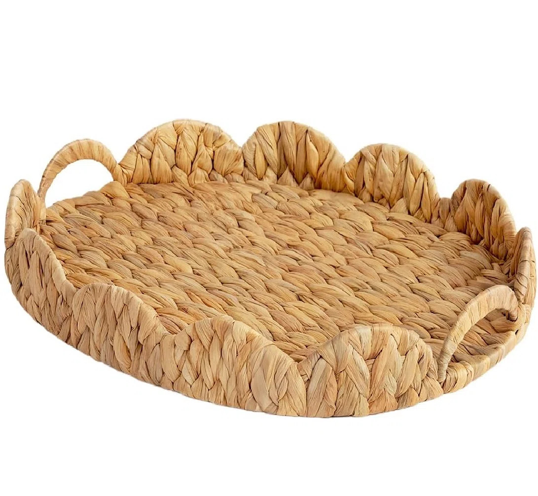 Rosecliff Heights Scalloped Edge Wicker Serving Tray | Wayfair | Wayfair North America