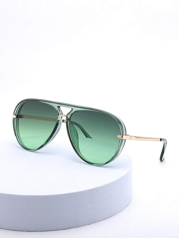 Tinted Lens Aviator Fashion Glasses | SHEIN
