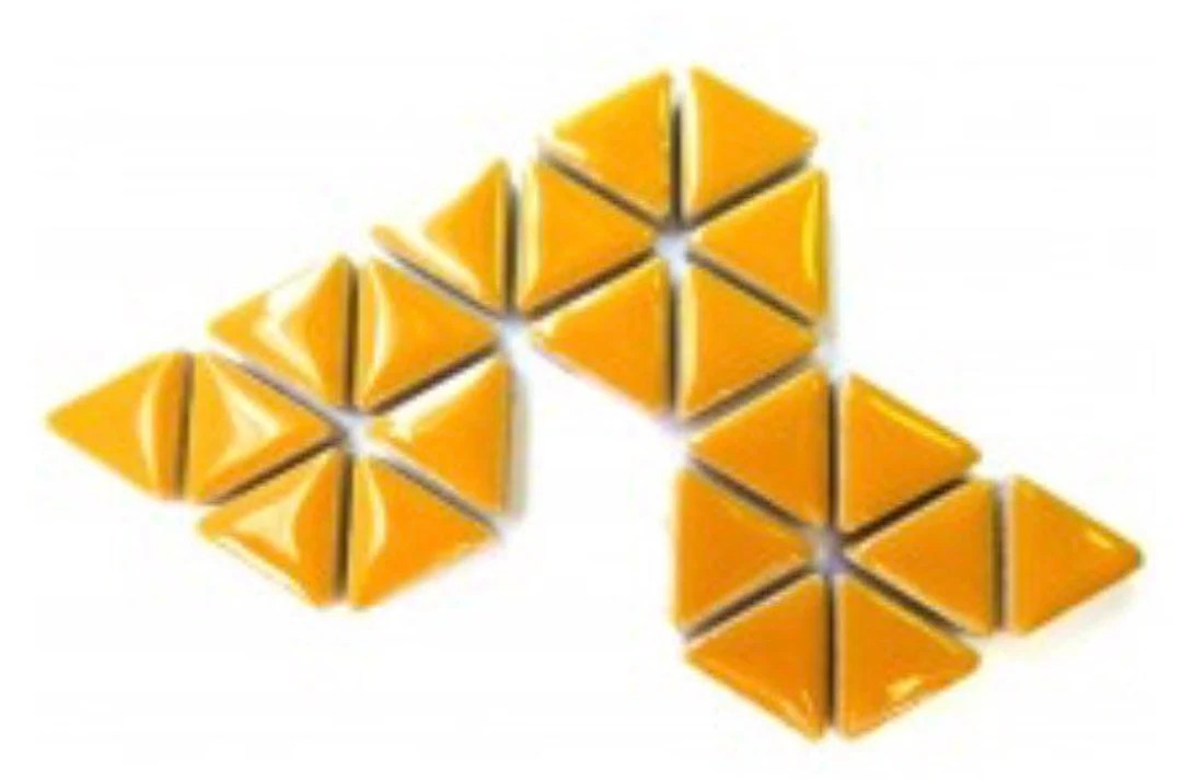50g Curry Yellow Ceramic Triangles (15mm) (+\-45count)//ceramic Tiles //mosaic Tiles//mosaic Surp... | Etsy (US)