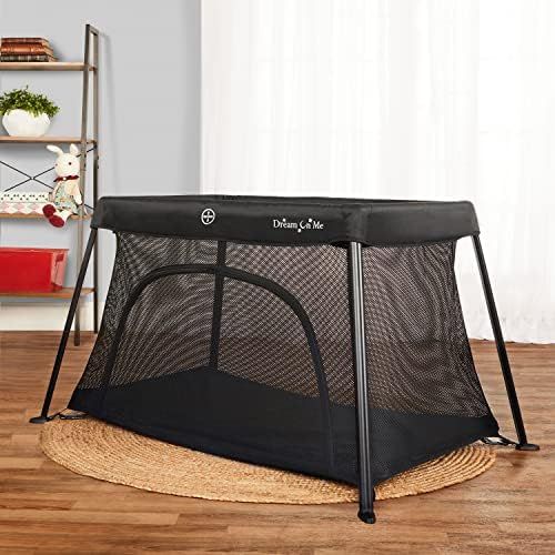 Dream On Me Travel Light Playard with Mesh Zipper Door in Black | Amazon (US)