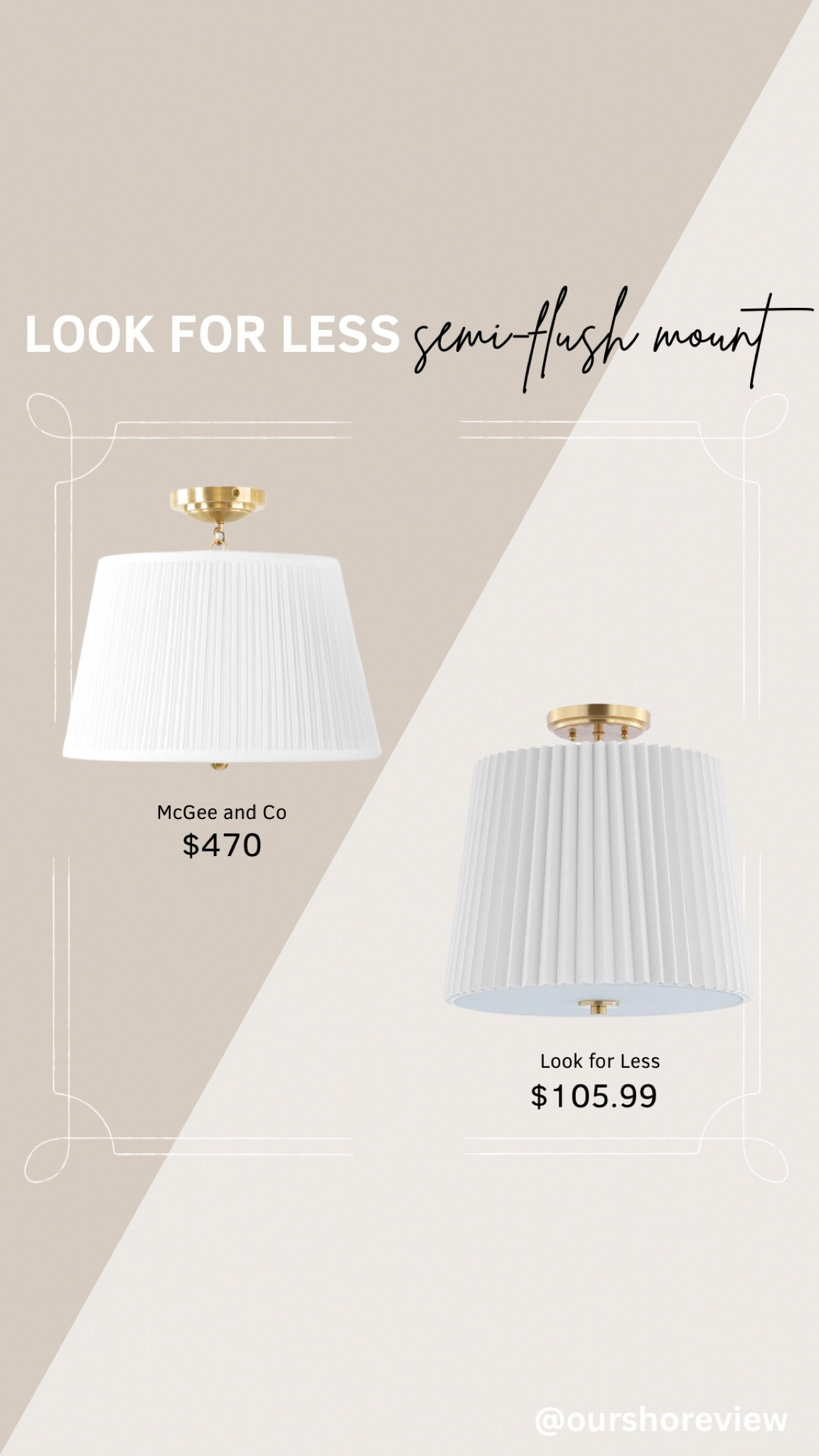 Semi-flush mount light fixture, gold and white light fixture, bedroom light fixture, nursery light fixture, McGee and Co Georgiana Semi-Flush Mount

#LTKStyleTip #LTKSaleAlert #LTKHome