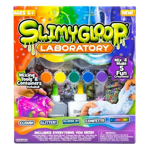 SLIMYGLOOP® Laboratory, Mix & Make 5 Slime Creations, Includes Storage Containers - Walmart.com | Walmart (US)