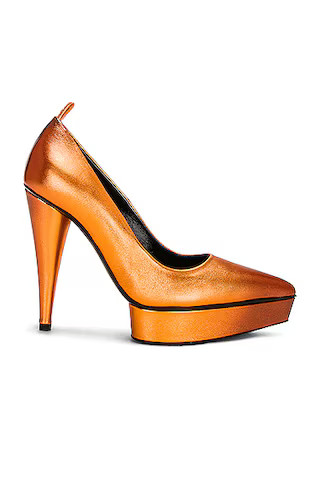 TOM FORD Laminated Cone Heel 120 Pump in Clementine & Mauve | FWRD | FWRD 