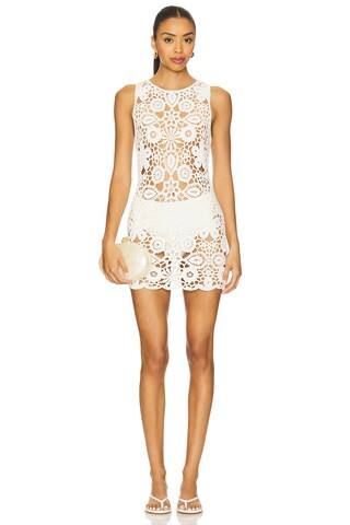 SNDYS Tala Mini Dress in White from Revolve.com | Revolve Clothing (Global)