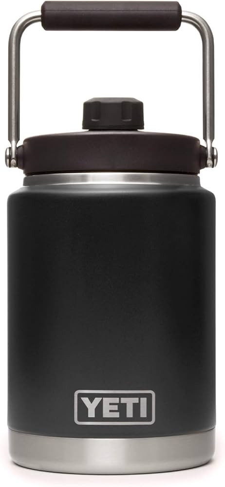 YETI Rambler Half Gallon Jug, Vacuum Insulated, Stainless Steel with MagCap, Black | Amazon (US)