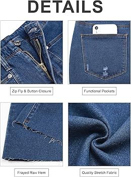 PHISOCKAT Wide Leg Jeans High Waisted Jeans for Women Stretchy Baggy Straight Leg Jeans for Women... | Amazon (US)