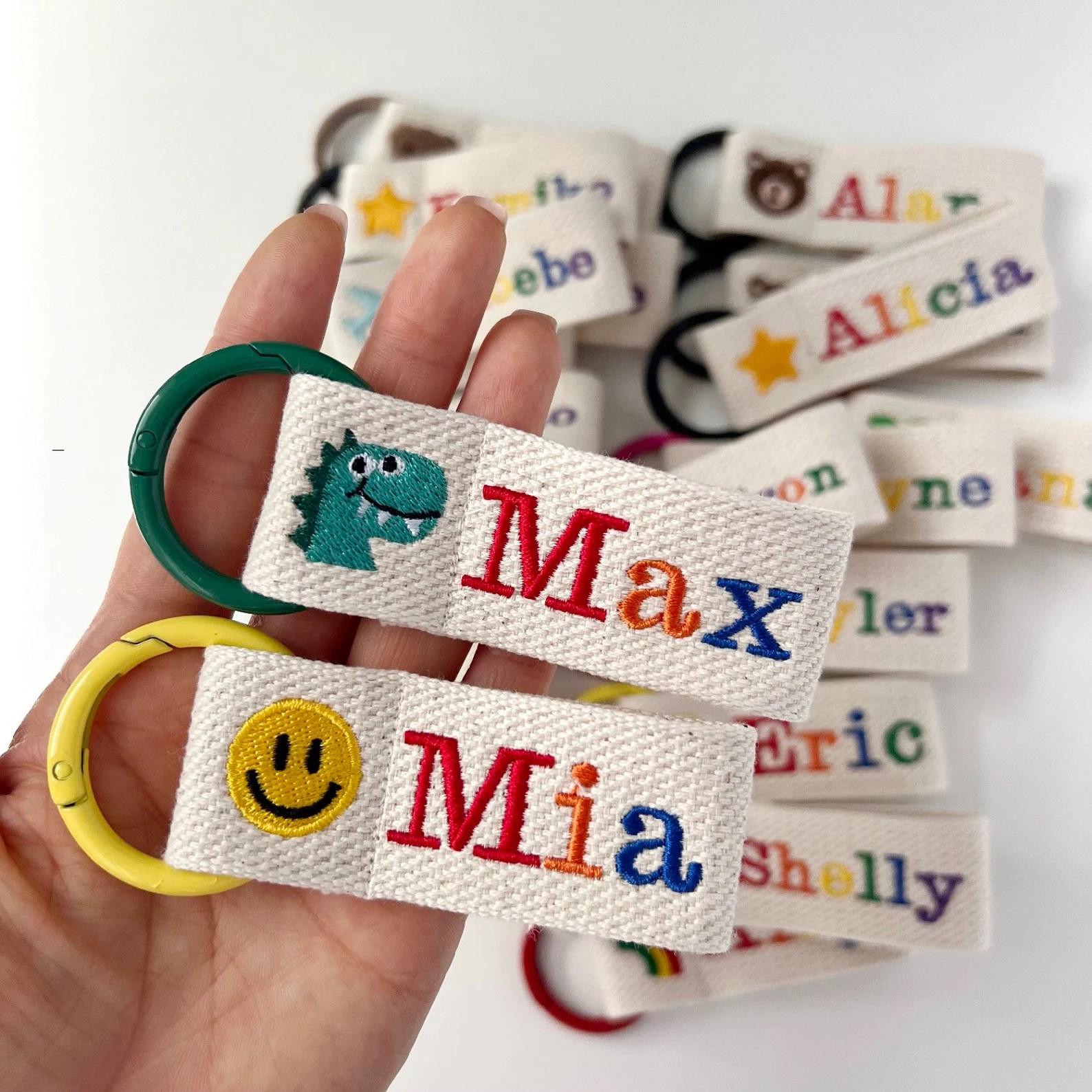 Embroidery Name Tag | Rainbow Name Tag |School Name Tag | Kids Name Tag | Backpack Tag|Personaliz... | Etsy (US)