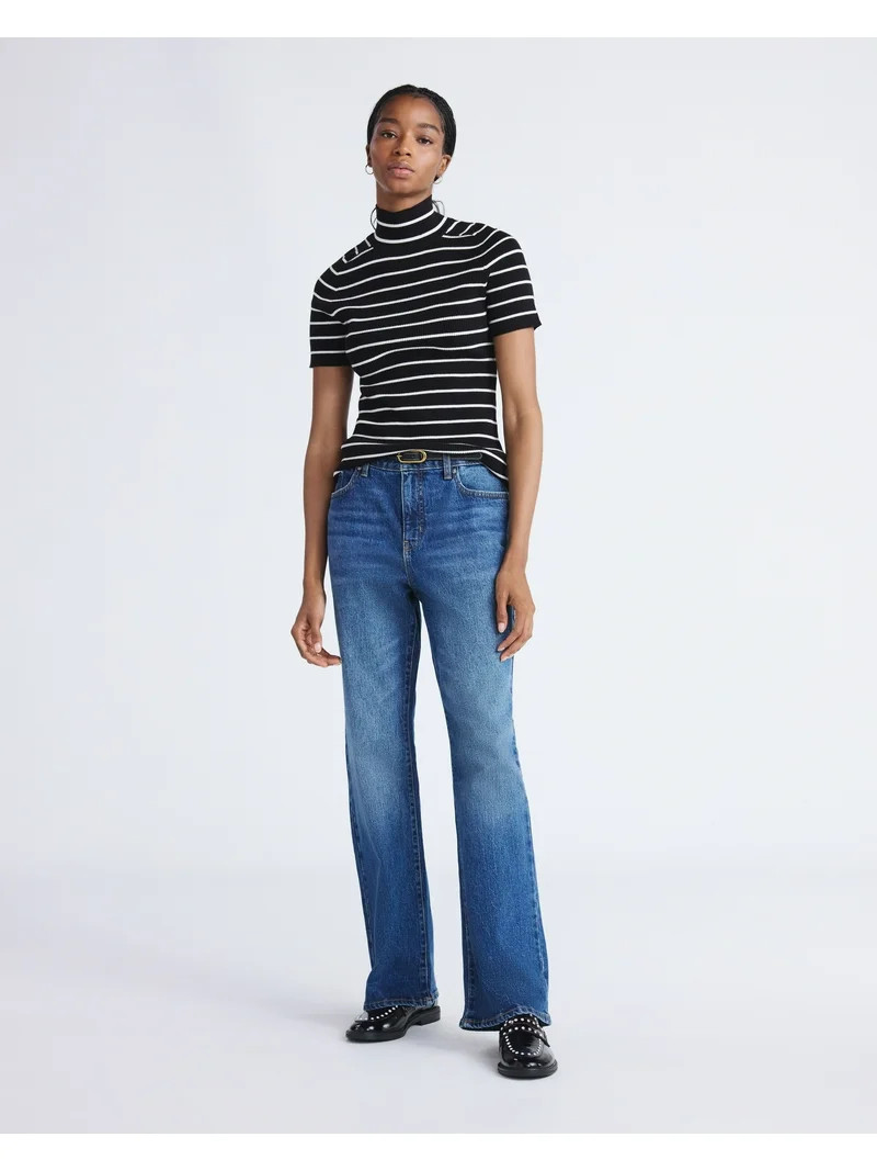 Free Assembly Women's Mid Rise Full Length Bootcut Jeans, 32" Inseam, Sizes 0-20 | Walmart (US)