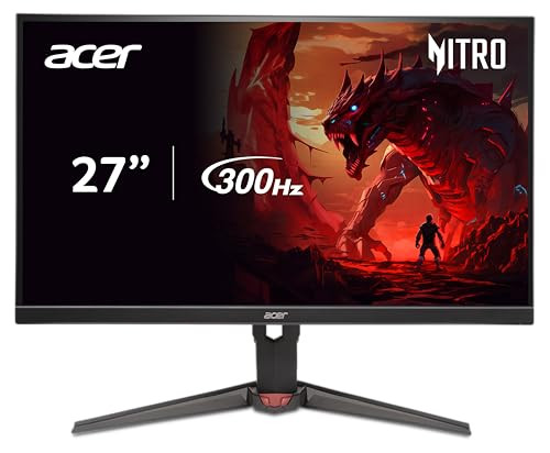 acer Nitro 27" WQHD 2560x1440 IPS PC Gaming AMD FreeSync Premium | 300Hz | Up to 0.5ms | 99% sRGB | DisplayHDR 400 | ErgoStand | VESA Mounting | 1 x DP 1.4 & 2 x HDMI 2.1 | XV272U F3bmiiprx | Amazon (US)