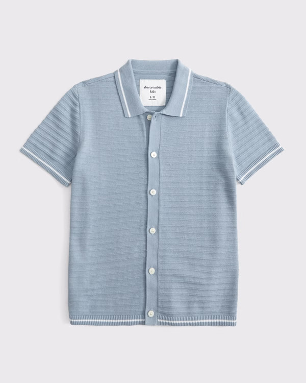 button-through sweater polo | Abercrombie & Fitch (US)