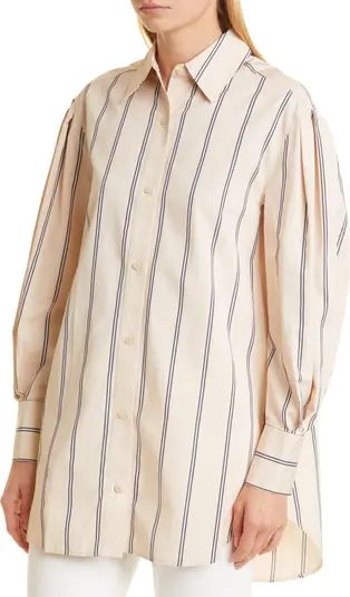 Nordstrom Signature Oversize Stripe Cotton Blouse | Nordstrom | Nordstrom