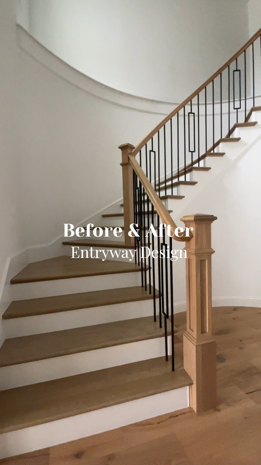 From design to reality ✨ we made this entryway staircase foyer come to life! Beautiful green marble bistro table added a much needed pop of color! 

#LTKHome #LTKSaleAlert #LTKStyleTip