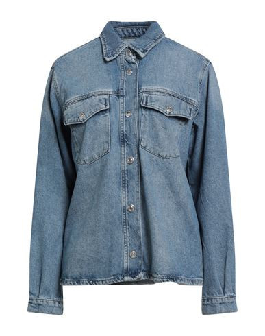 Only Blue Denim Woman Denim shirt Blue Size XS Cotton | YOOX (US)