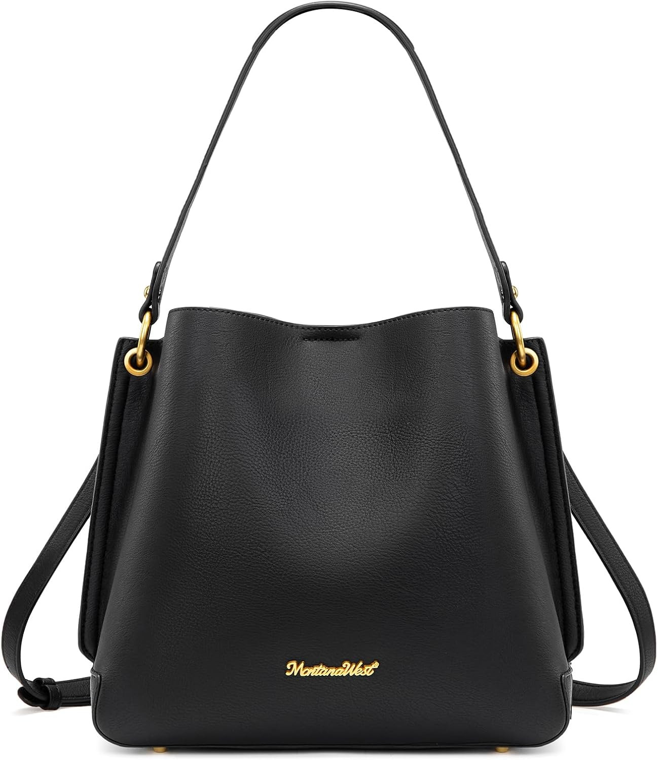 Montana West Medium Hobo Bag for Women, Shoulder Purse with 3 Compartments | Amazon (US)