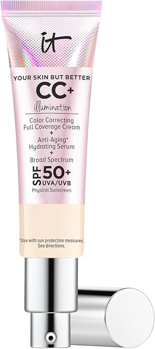 IT Cosmetics CC+ Cream Illumination - Radiant Full Coverage Foundation With SPF 50+, Color Correc... | Amazon (US)