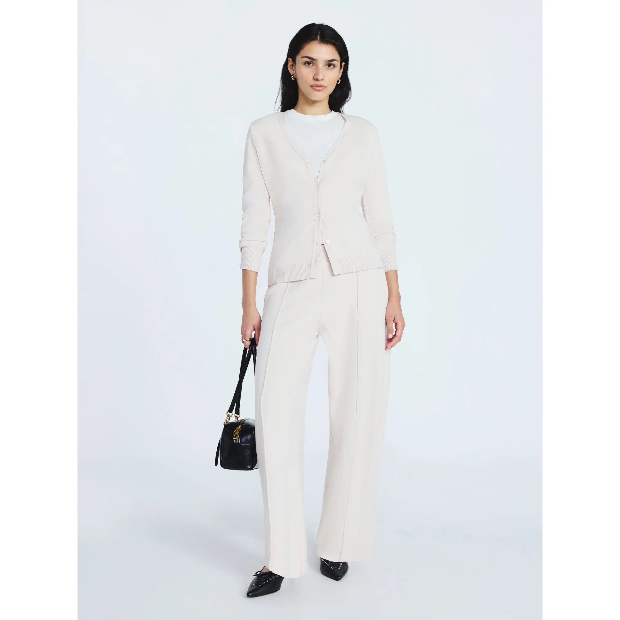 Scoop Women's Sweater Knit Barrel Pants, Sizes XS-XXL | Walmart (US)