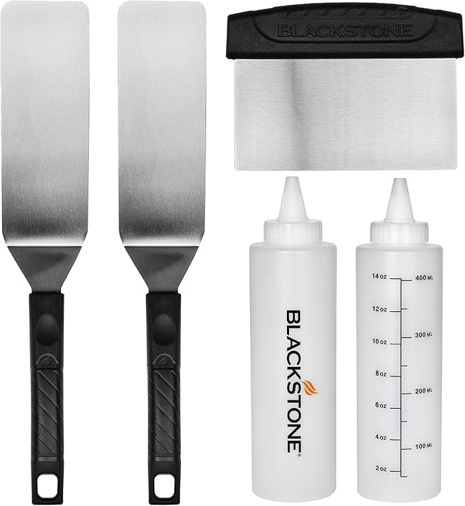Blackstone 1542 5-Piece Professional Griddle Accessory Toolkit with 2 Squeeze Bottles, 2 Spatulas... | Amazon (US)