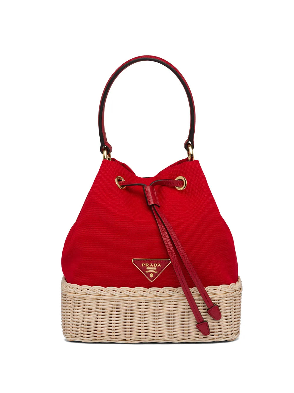 Prada Wicker Bucket Bag - Farfetch | Farfetch Global