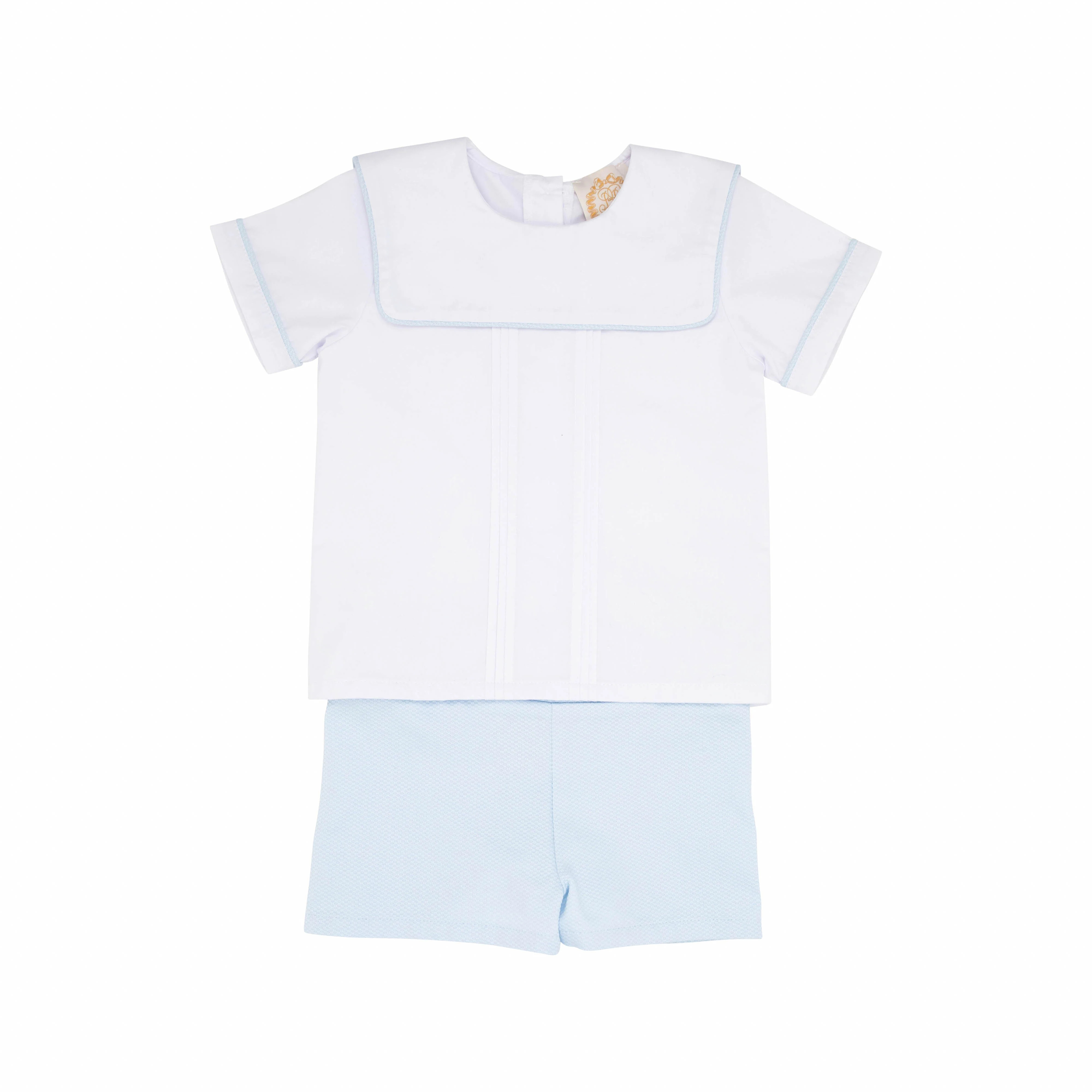 Shepherd Short Set - Worth Avenue White with Buckhead Blue | The Beaufort Bonnet Company