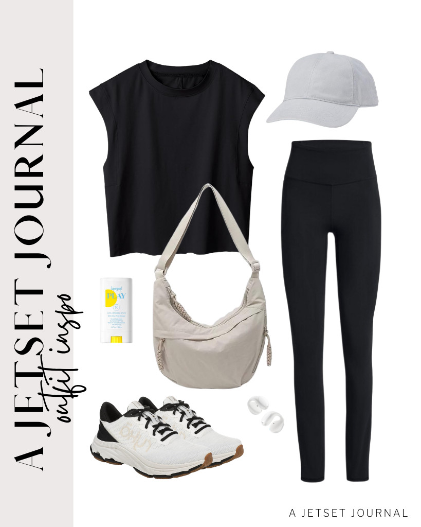 An oversized black athletic tank top and buttery-soft black leggings make a sleek, comfy combo for any active day. Pair with Ryka Devotion X Max RS sneakers and finish with a gray baseball cap. Add these Soundcore C30i earbuds to the fit to keep the music going.

#LTKSeasonal #LTKSaleAlert #LTKTravel 

 