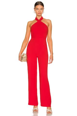 superdown Laurien Cross Front Jumpsuit in Red from Revolve.com | Revolve Clothing (Global)