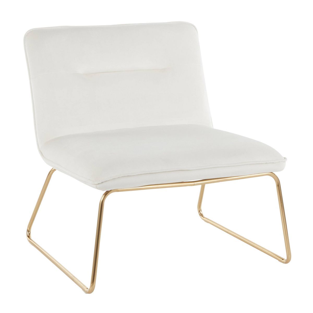 Casper Contemporary Upholstered Accent Chair Gold/Cream - LumiSource | Target