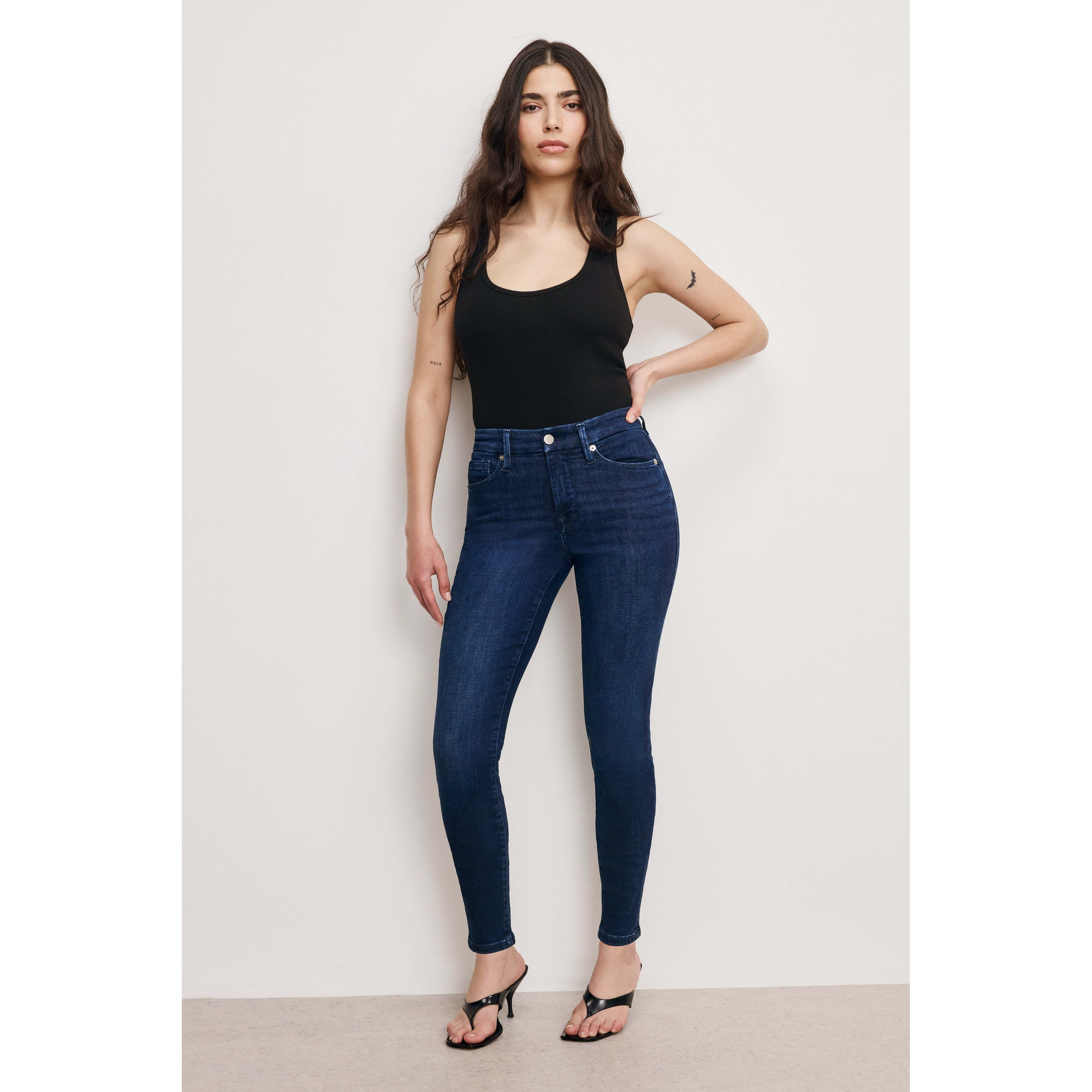 Women's Good Petite Skinny Jeans | Blue, Size 4 | Good American by Khlo� Kardashian | Good American