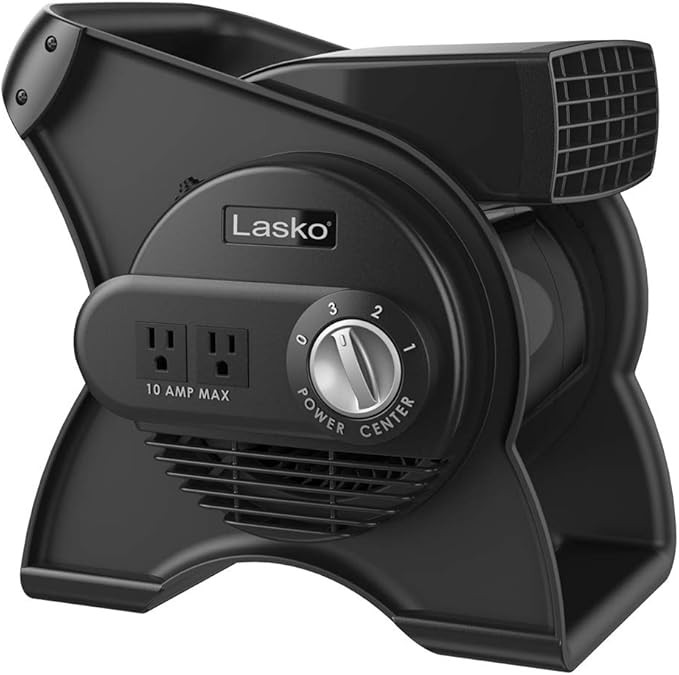 Lasko Portable Utility Fan, 12” 289 CFM Pivoting High Velocity Air Mover Blower Fan, 3 Speeds, ... | Amazon (US)