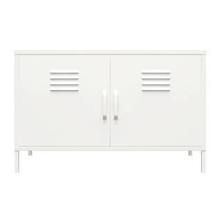 System Build Bonanza White 2-Door Metal Locker Accent Cabinet | The Home Depot