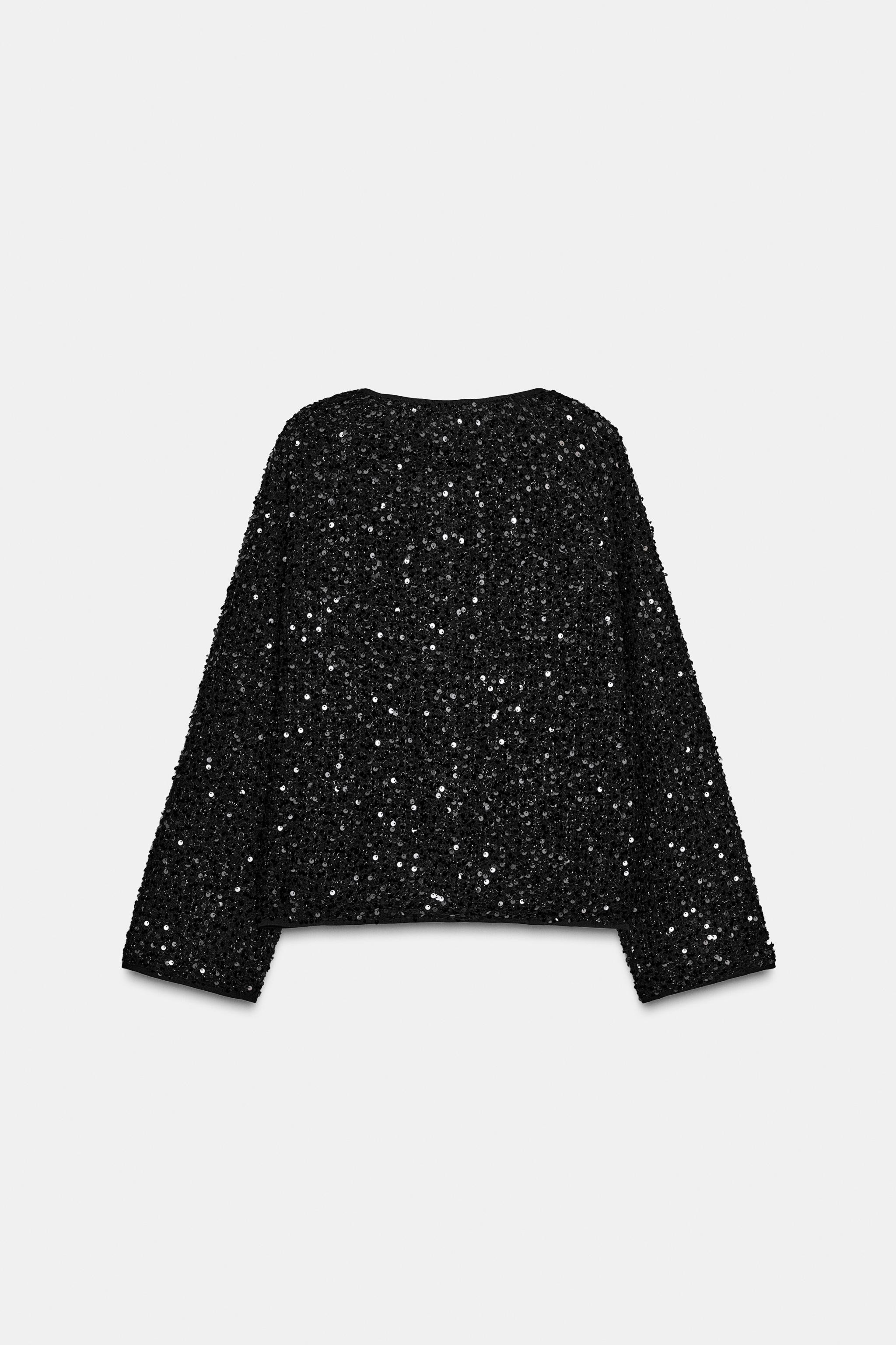 SEQUIN KNIT CARDIGAN | Zara US