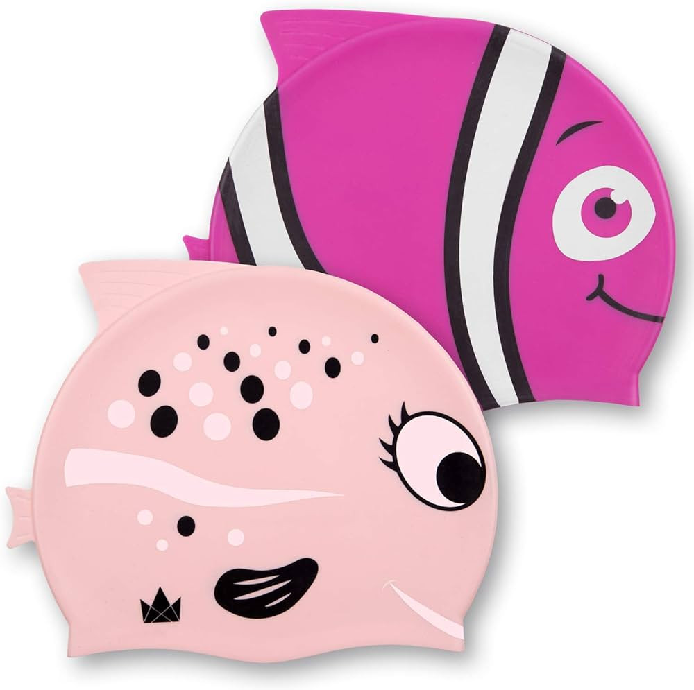 The Friendly Swede Kids Silicone Swim Cap Kids, Swim Caps for Girls and Boys, Swimming Cap for Ki... | Amazon (US)