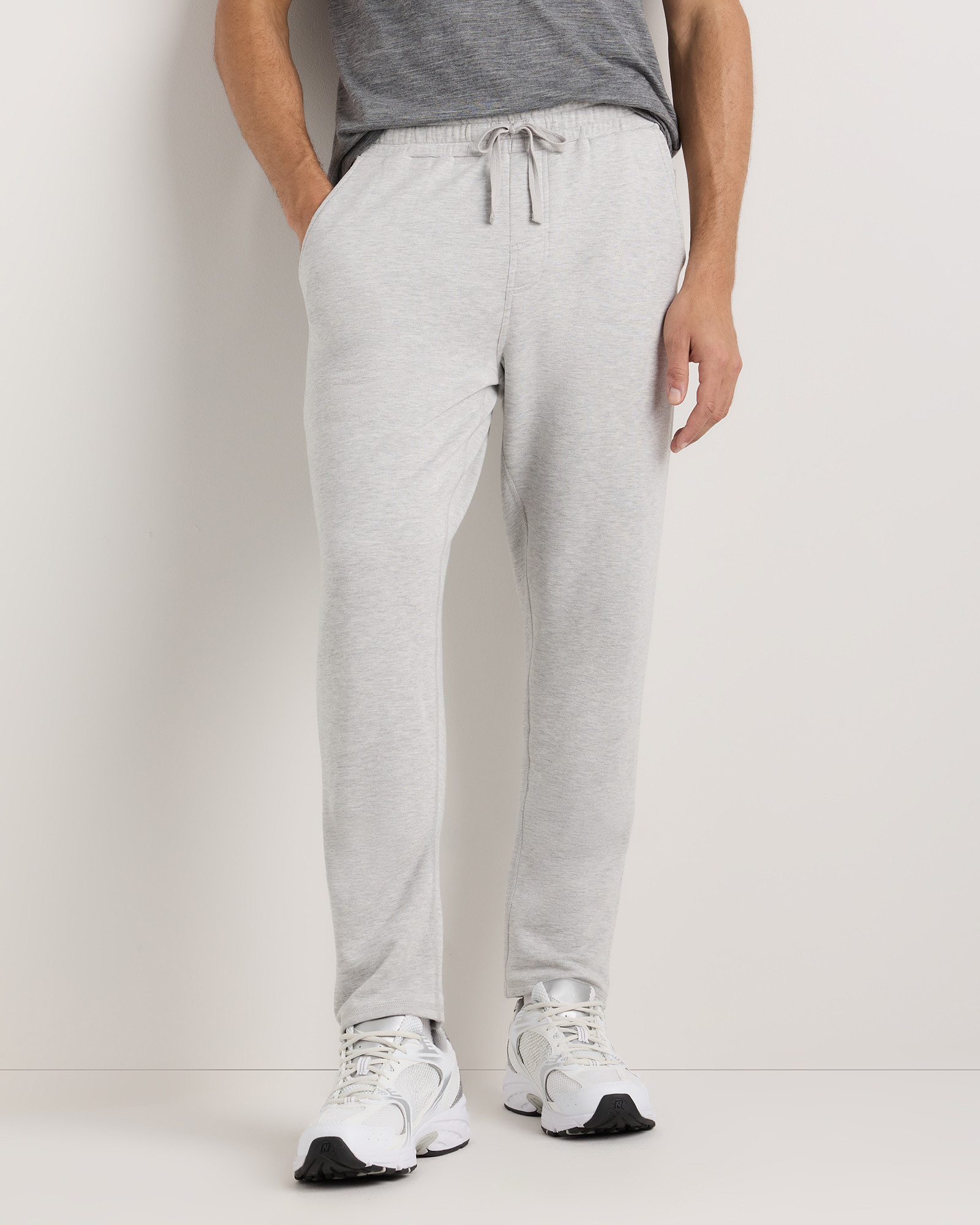 Quince | Men's Supersoft Fleece Joggers in Heather Grey, Size Small, Lenzing Modal | Quince