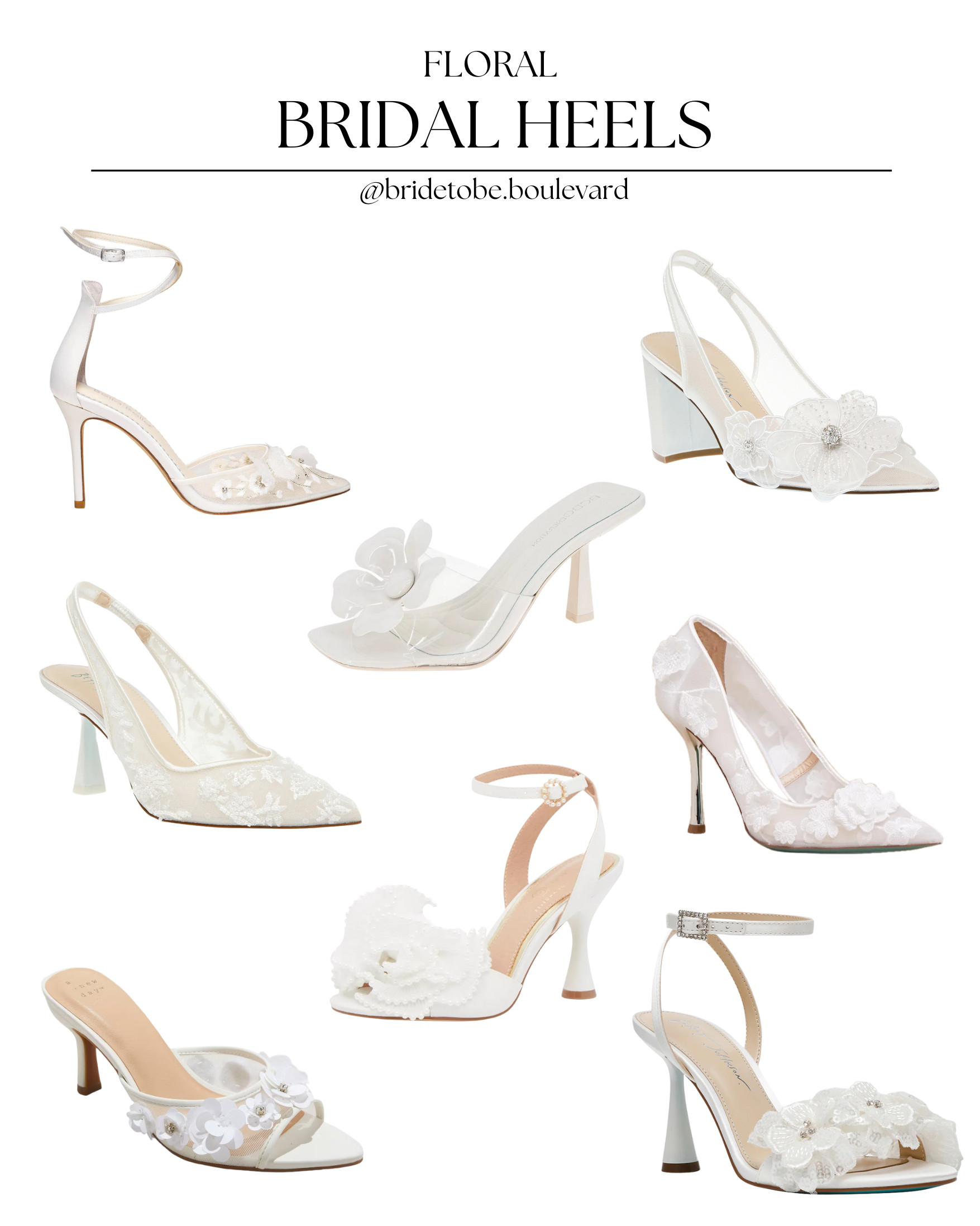🌸 Floral Bridal Heels 🌸 From elegant closed-toe pumps to chic mules and statement platforms, these floral-adorned heels add the perfect romantic touch to any bridal look. Whether for your wedding day, bridal shower, or rehearsal dinner, these styles are pure perfection! 👠✨ #BridalHeels #FloralDetails #WeddingShoes #LTKBridal 

 #LTKParties #LTKShoeCrush #LTKWedding